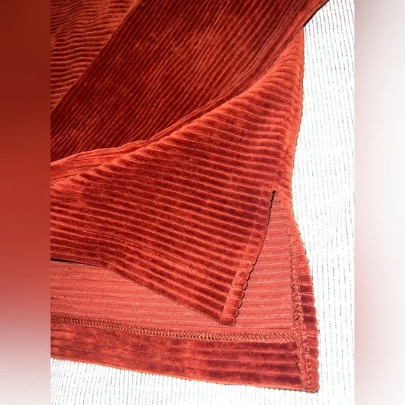 Madewell Texture & Thread Rust Corduroy Mock Neck Top Size S - Picture 3 of 8